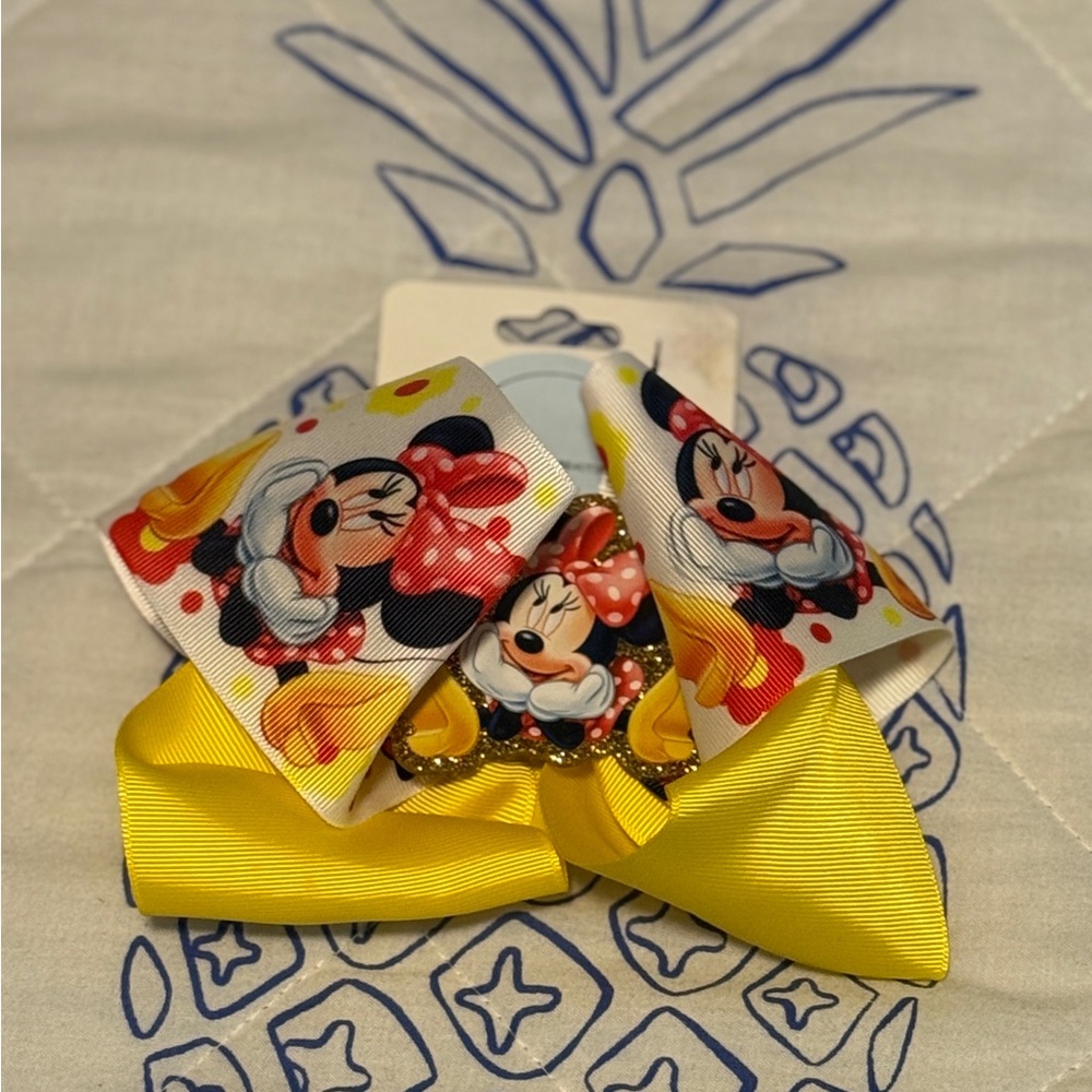 Disney Minnie Mouse Yellow Hair Bow